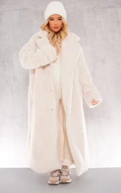 Prettylittlething Cream Turn Up Cuff Longline Borg Coat Cream -Prettylittlething 8b39c0e211844eb1e6ef5aa21809b2530243ca15 cng3023 3