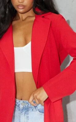 Prettylittlething Red Basic Single Breasted Oversized Blazer Red -Prettylittlething 8b831f3328bc26e52cd7b5947e32ed06e539d77f cmt8524 4