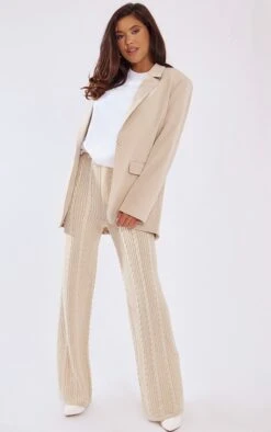 Prettylittlething Stone Cable Knit Wide Leg Pants Stone -Prettylittlething 8c062a01aa239b9a83c89653bc9432e397ea2b5b cmz8128 6