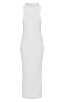 Prettylittlething White Funnel Neck Super Soft Knit Maxi Dress White -Prettylittlething 8c6429c0ab91518ef493cd8aa1ba974ad84f9c0e cnf0300 5