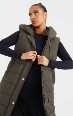Prettylittlething Khaki Panel Padded Longline Vest Khaki -Prettylittlething 8c9d4d186ed858666a6baa3f52f64f93de1ece0e cmr2231 4