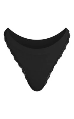 Prettylittlething Black Seamless Rib Lace Trim Thong Black -Prettylittlething 8ec53eba38845e761ff8947056d092de16628629 cmy6539 5