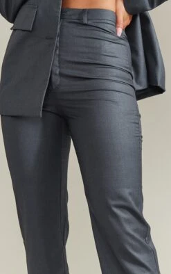 Prettylittlething Charcoal Woven Tailored Split Hem Straight Leg Pants Charcoal -Prettylittlething 9008caa6941bb407ee892bed8973a1d70413a3d3 cnb5433 4