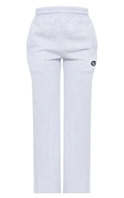 PRETTYLITTLETHING Ash Grey Logo Badge Wide Leg Sweatpants Ash Grey -Prettylittlething 903c0820e47be0a12de80dd02ef1b7a211f614d5 cnf8467 5