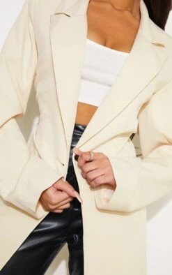 Prettylittlething Stone Oversized Drapey Button Detail Blazer Stone -Prettylittlething 92a2e55942e411b4c8cdc2ee3e89b664a26e1cc7 cmv8983 4