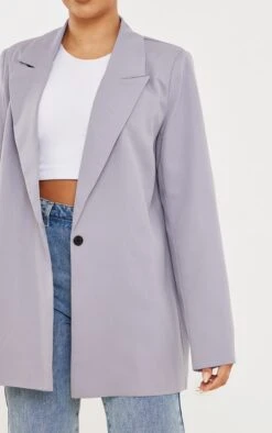 Prettylittlething Grey Oversized Drapey Button Detail Blazer Grey -Prettylittlething 9361c41a9b311f7a89a5acea446ab5f1be4681ce cmz1730 4