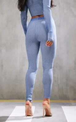 Prettylittlething Navy Two Tone Knit High Waist Leggings Navy -Prettylittlething 937f0b08b101edc9cc668eba976ccb3bcbc0fbf4 cnb6403 3