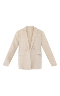 Prettylittlething Beige Textured Wool Look Oversized Blazer Beige -Prettylittlething 962bc5befc9a6c3b3161cb9526f8b1f3a9ef30ca cmz3406 5