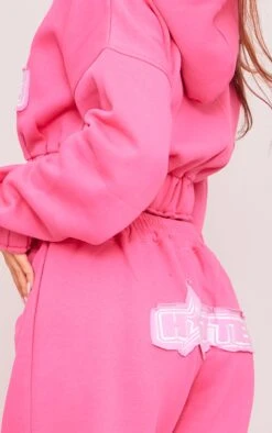 Prettylittlething Pink Hottie Applique Oversized Cuffed Sweatpants Pink -Prettylittlething 97087a2e89c575e9297494d1c9811b8c3e9a2a08 cnh1764 4