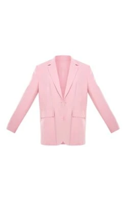 Prettylittlething Pink Woven Oversized Curved Hem Boxy Blazer Pink -Prettylittlething 98b27245fa41ce811aac144a2c447e509b575374 cne6063 5