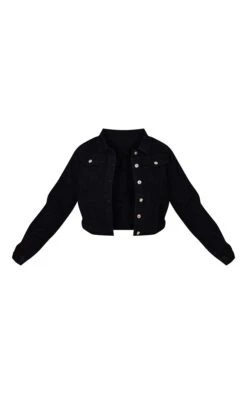 Prettylittlething Plus Black Crop Denim Jacket Black -Prettylittlething 9964e436ae2bd90a317f20dfcdc73d45e2f975c1 cmt2271 5
