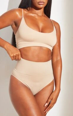 Prettylittlething Nude Shapewear High Waist Control Briefs Nude