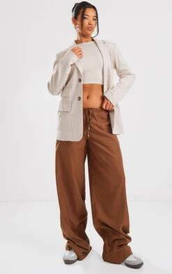 Prettylittlething Vanilla Herringbone Detail Tailored Blazer Vanilla -Prettylittlething 9e08999287c15c1fa783339acc65dea7225312f3 cng6097 3