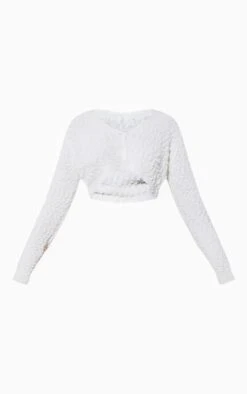 Prettylittlething White Bobble Knit Crop Cardigan White -Prettylittlething a0a3854b3ab9b0d6152279d76053ea112ff0ff2e cmz5387 5