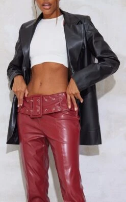 Prettylittlething Black Faux Leather Oversized Pocket Front Blazer Black -Prettylittlething a0f3c95caf3ba504bc58a1df25724a84de646e89 cmt3742 4