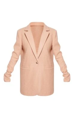 Prettylittlething Camel Double Breasted Boucle Borg Blazer Camel -Prettylittlething a24de5a18e3e6dc256b01b30ef0633e6afced5a7 cnf7627 5