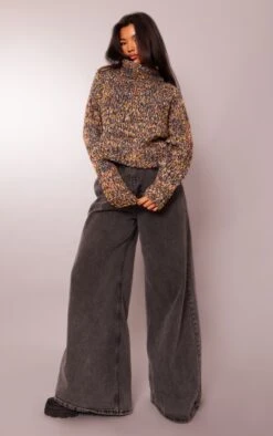 Prettylittlething Multi Bobble Boucle Knit Roll Neck Sweater Multi -Prettylittlething a2c150629cb17ddc83643da5e6752f0c6b7b2990 cnf9222 3