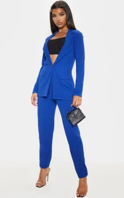 Prettylittlething Blue Fitted Button Detail Crepe Blazer Blue -Prettylittlething a35908d16e6d34e2ae3d0b081aa0e08bf5fcda00 cmc8423 4