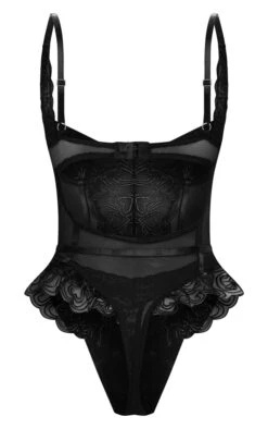 Prettylittlething Black Heart Embroidered Lace Body Black -Prettylittlething a3a5fef75271a157ecdb319d61e6fb57944423de cmz9415 6