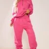 PRETTYLITTLETHING Hot Pink Printed Cuffed Sweatpants Hot Pink