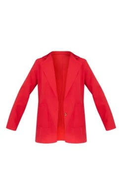 Prettylittlething Red Basic Single Breasted Oversized Blazer Red -Prettylittlething a66790696fd12e2f047adc8b0c4f110806004f18 cmt8524 5