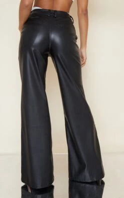 Prettylittlething Black Faux Leather Seam Detail Wide Leg Pants Black -Prettylittlething a7b8872d045d18fdc1edd64eb38450272dd45c91 cmt0038 3
