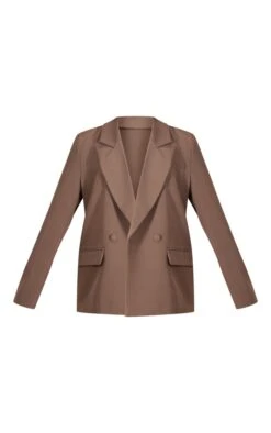Prettylittlething Mushroom Double Breasted Oversized Boxy Fit Blazer Mushroom -Prettylittlething a99ef44f346df9d6eda248dfa6dfab0e19a22411 cnb6263 5