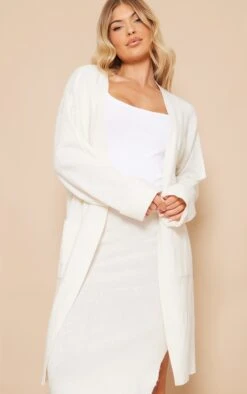 Prettylittlething Oatmeal Marl Knit Midi Relaxed Cardigan Oatmeal -Prettylittlething aa061dd823bf29ed52cb041b297377fdd8df329e cne6326 4