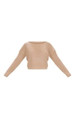 Prettylittlething Stone Off The Shoulder Knitted Jumper Stone -Prettylittlething aa81347c80cde29c9ff65a74021ce9e5235f260e clr1230 5