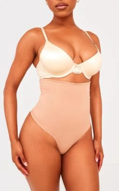 Prettylittlething Brown Sculpted High Waisted Thong Brown