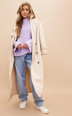 Prettylittlething Lilac Extreme Sleeve Cable Knit Oversized Sweater Lilac -Prettylittlething adadf6efb08c7e93fb6f0d2dd7283d496e656bea cmz8164 3