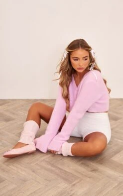 Prettylittlething Baby Pink Candyfloss Knit Button Cropped Sweater Baby Pink -Prettylittlething afb8a7dd71fb9f6301e61feee1497eb79acdd7a2 cne7510 3