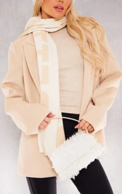 Prettylittlething Beige Wool Look Tailored Blazer Beige -Prettylittlething b062f10868218598866780f4443902113dd6b826 cnh0275 4