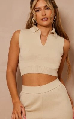 Prettylittlething Oatmeal Knit Crop Top Oatmeal -Prettylittlething b0ecfdccab1ff2d3d146a73fd8873e6e1df0b7af cmy1087 4