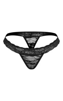 Prettylittlething Black Basic Lace Thong Black -Prettylittlething b114da3d781eb8259d1fe72467fdb2a0225d86fb cmq6189 5