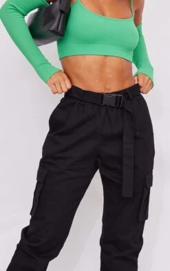 Prettylittlething Black Utility Buckle Belt Joggers Black -Prettylittlething b4691f01378ab1dad52ee285d73e601ff062fa79 cmg2109 4