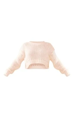 Prettylittlething Cream Extreme Chunky Knitted Cropped Sweater Cream -Prettylittlething b83377baca4a246ca8c55b20757e1fa86a8f2efc cnf9137 5
