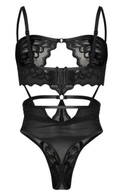 Prettylittlething Black Underwired Cut Out Lace Body Black -Prettylittlething b92b195b2e7719f7780df20dc56cf90fb3b999ef CMK5533 6