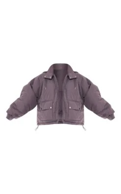 Prettylittlething Charcoal Hooded Pocket Detail Puffer Jacket Charcoal -Prettylittlething ba17d85b16d8820e3a7342d8ca54f14a5ced6006 cng3032 5