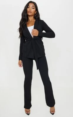 Prettylittlething Black Belted Waist Blazer Black -Prettylittlething bd2bd2abbaf6d3ab510c9be7879712e358f20481 clt3682 3