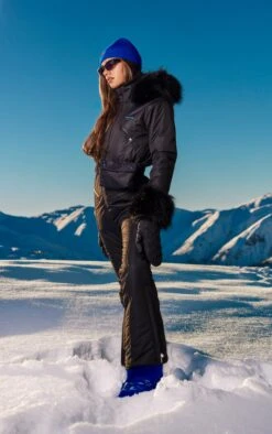 PRETTYLITTLETHING SKI Black Tipped Faux Fur Trim Belted Snow Suit Black -Prettylittlething bf3ef4867a9e24778d65f291ab1c53687cdb7d69 cnf1556 3