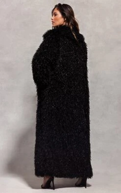 Prettylittlething Black Faux Fur Oversized Maxi Coat Black -Prettylittlething bf8545d4aa1ca29a9d14deb09ec72ceb0b81a0ca cnf2162 3