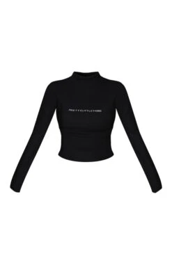 PRETTYLITTLETHING Black Roll Neck Ribbed Jumper Black -Prettylittlething c40c5d0c8573aea3a4453bc373ed6556deeebbe3 cmf0406 3