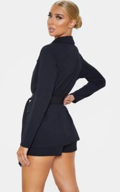 Prettylittlething Black Belted Front Pocket Detail Blazer Black -Prettylittlething c9b28fdf42176ea409f9fdf3616735e69e9ba487 cmc8413 2 1