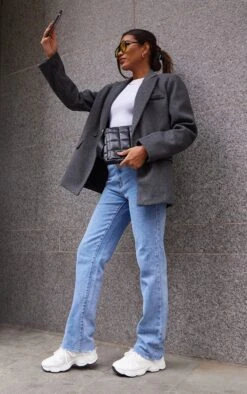 Prettylittlething Grey Wool Look Double Breasted Blazer Grey -Prettylittlething cd281cc3c168447221d4e123ba095ae8de50d9a2 cmz3404 3