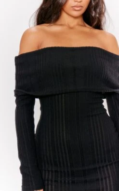 Prettylittlething Black Brushed Rib Oversized Bardot Maxi Dress Black 8 Prettylittlething Black Brushed Rib Oversized Bardot Maxi Dress Black -Prettylittlething d18b92f20e1e3462b7977934476252247761815a cng7942 4