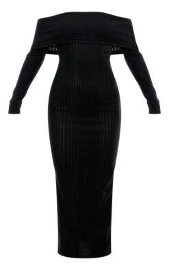 Prettylittlething Black Brushed Rib Oversized Bardot Maxi Dress Black 9 Prettylittlething Black Brushed Rib Oversized Bardot Maxi Dress Black -Prettylittlething d23d901b0cbf95c9f8ef1459ab60db0095754f64 cng7942 5