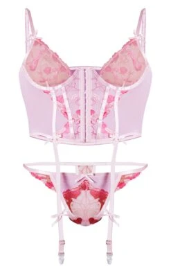 Prettylittlething Pink Lace Detail Cut Out Corset Set Pink -Prettylittlething d249932d6d8b8b87fca798d549e98421d452f3a3 cng9321 5