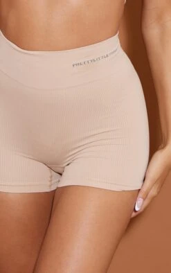 PRETTYLITTLETHING Nude Seamless Rib Boy Shorts Nude -Prettylittlething d6193ae62b116a99fd08d8fd719a778b752f4b0b cmw0488 4