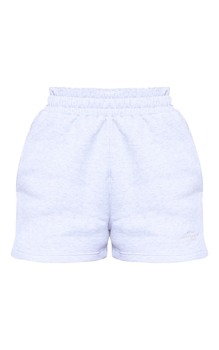 Prettylittlething Ash Grey Graphic Sweat Short Ash Grey 6 Prettylittlething Ash Grey Graphic Sweat Short Ash Grey - Image 6